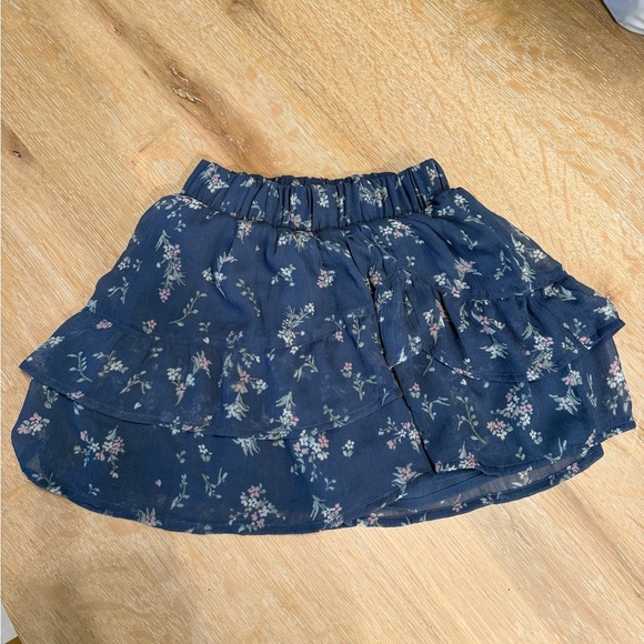 Abercrombie Kids Blue Floral Layered Mini Skirt - Picture 1 of 4